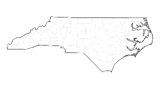 Blank Map of North Carolina