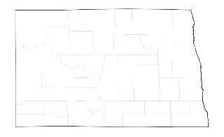 Blank Map of North Dakota