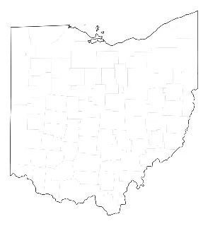 Blank Map of Ohio
