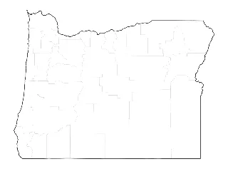 Blank Map of Oregon