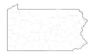 Blank Map of Pennsylvania