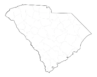 Blank Map of South Carolina