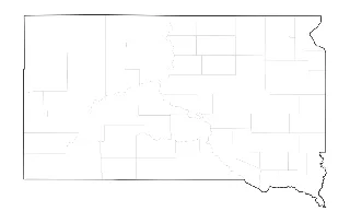 Blank Map of South Dakota