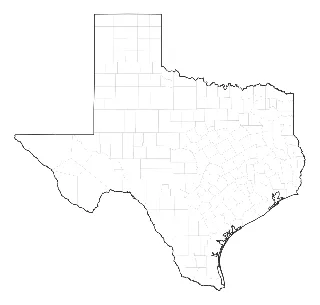 Blank Map of Texas