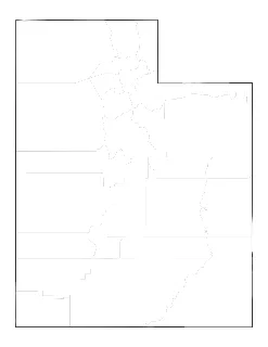 Blank Map of Utah
