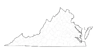 Blank Map of Virginia