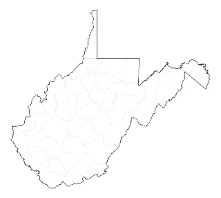 Blank Map of West Virginia