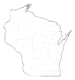 Blank Map of Wisconsin