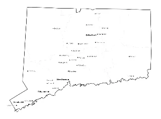 Connecticut Map with Cities