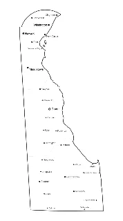 Delaware Map with Cities