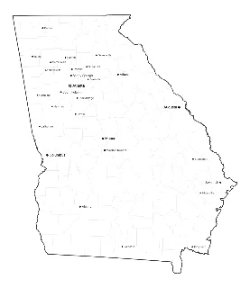 Georgia Map with Cities