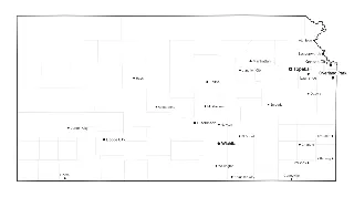 Kansas Map with Cities
