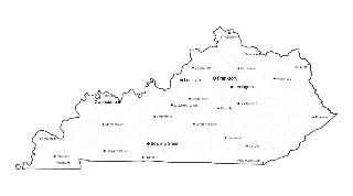 Kentucky Map with Cities