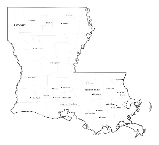 Louisiana Map with Cities