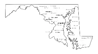 Maryland Map with Cities