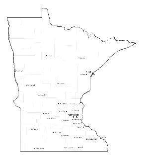 Minnesota Map with Cities