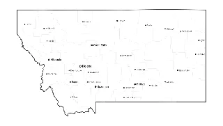 Montana Map with Cities