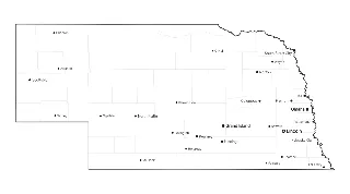 Nebraska Map with Cities