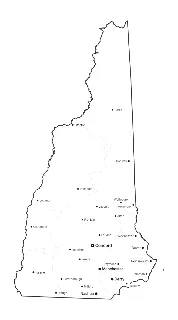 New Hampshire Map with Cities