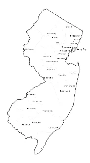 New Jersey Map with Cities