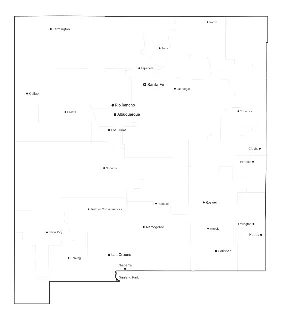 New Mexico Map with Cities