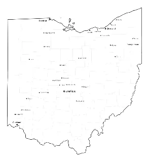 Ohio Map with Cities