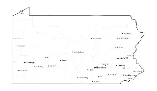 Pennsylvania Map with Cities