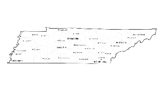 Tennessee Map with Cities
