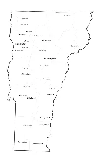 Vermont Map with Cities