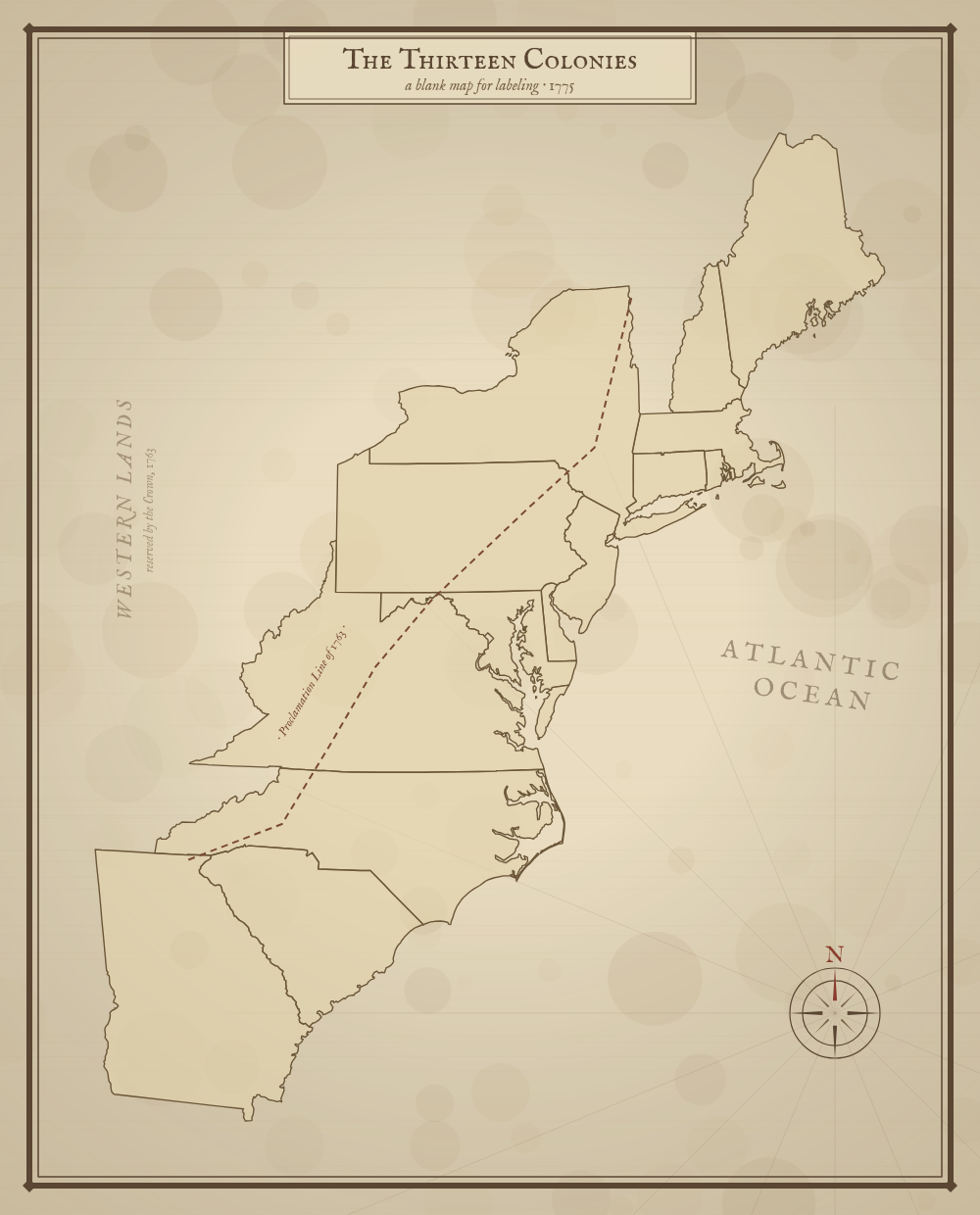 13 Colonies Blank