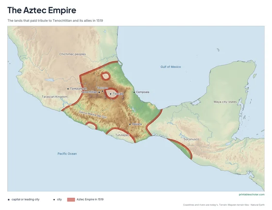 Aztec Empire Map