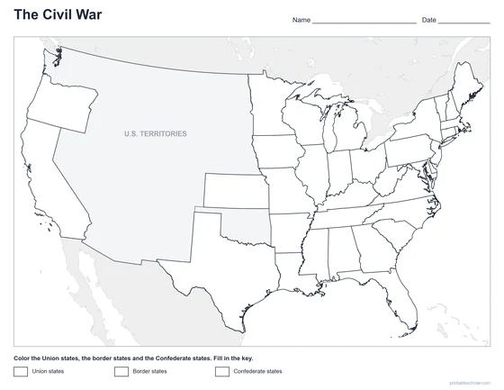 Blank Civil War Map