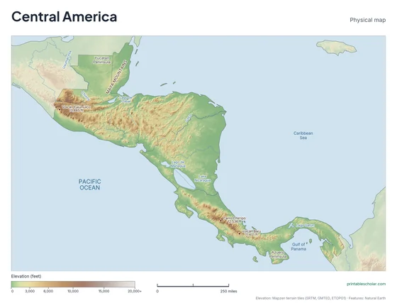 Central America map