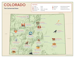 Colorado illustrated map