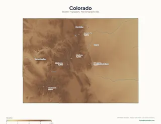 Colorado physical map