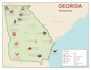 Georgia illustrated map