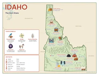 Idaho illustrated map