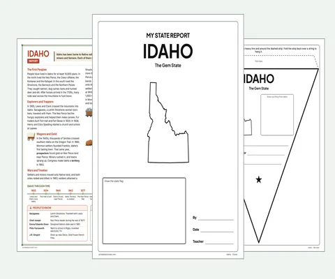 Idaho report kit map