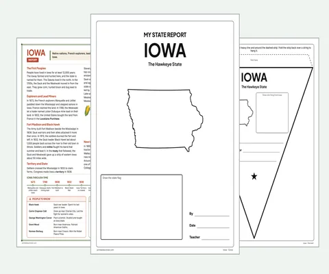 Iowa report kit map