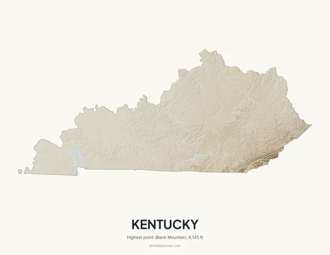Kentucky relief wall art on a light background