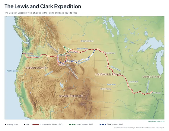 Lewis and Clark Map