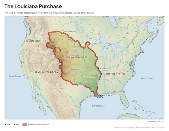 Louisiana Purchase Map