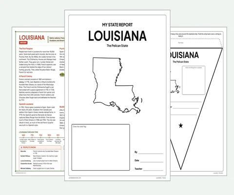 Louisiana report kit map