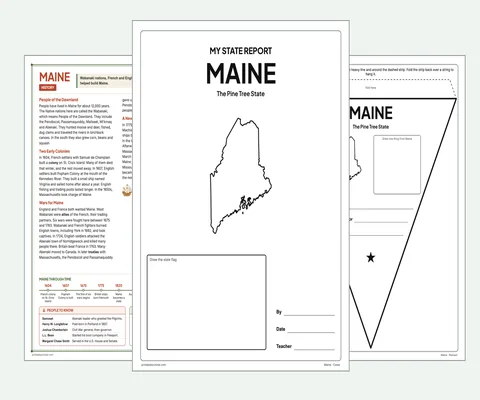 Maine report kit map