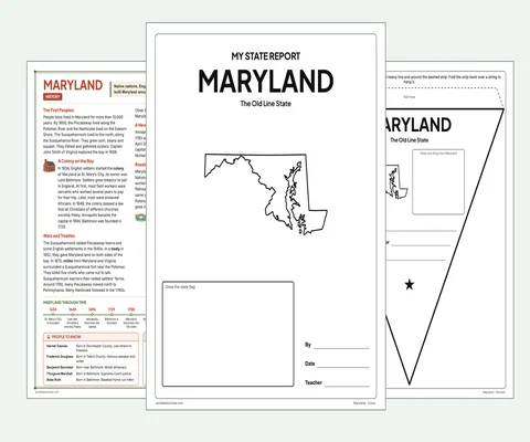 Maryland report kit map