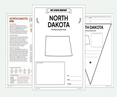 North Dakota report kit map