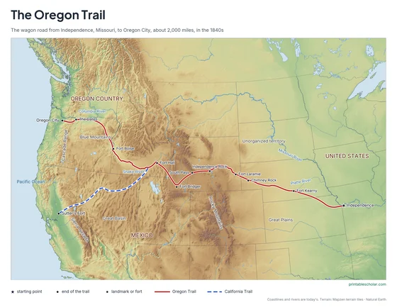 Oregon Trail Map