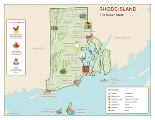 Rhode Island illustrated map