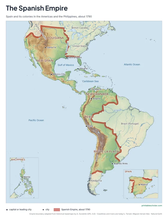 Spanish Empire Map