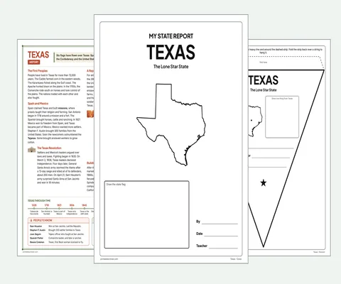 Texas report kit map